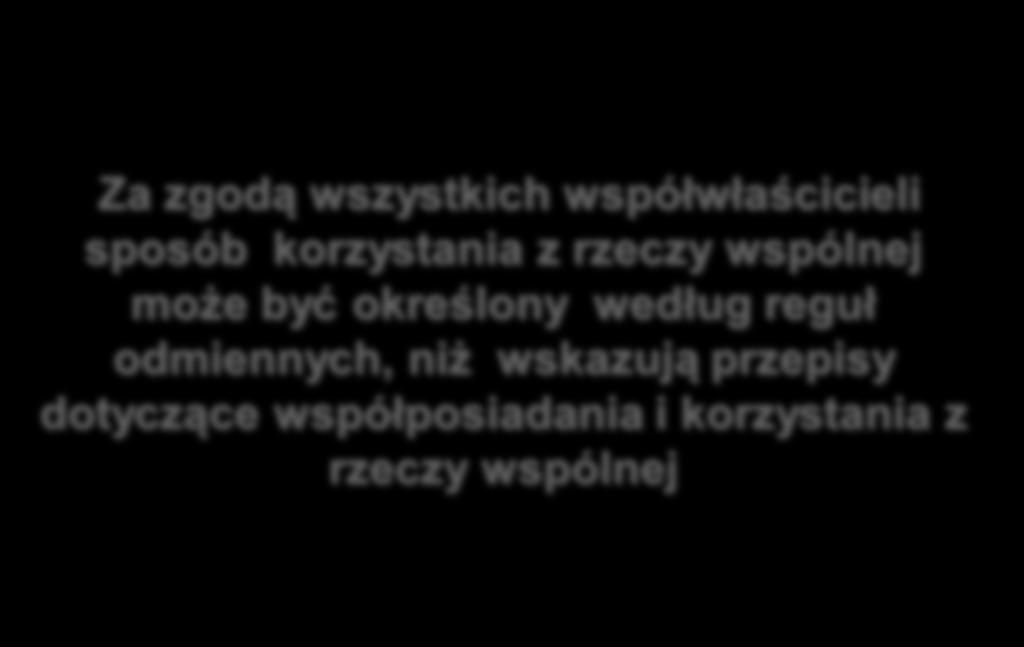 fizyczny podział rzeczy do korzystania pomiędzy współwłaścicieli (skuteczny inter partes) rozdzielenie do korzystania w czasie korzystanie przez