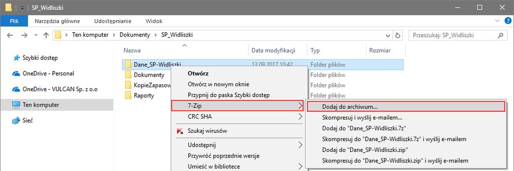 różnych danych, najczęściej kopii zapasowych. Dane mogą być przekazane pracownikowi firmy VULCAN po podpisaniu umowy powierzenia przetwarzania danych osobowych.