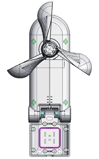 3) Odsunąć kabel wiatromierza w celu odsłonięcia otworu mocowania (Rysunek 5 element c).