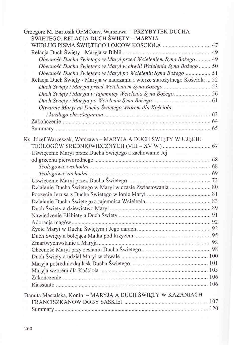 Grzegorz M. Bartosik OFMConv, Warszawa Pr z y b y t e k Du c h a Św i ę t e g o.