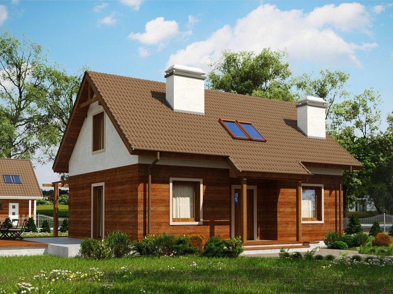 Projekt Z34 DL Pow. użytkowa: 94,89 m2 Cieszymy się z zainteresowania przez Państwa Naszą ofertą domu Z34 DL. Projekt Z34 D L to parterowy z poddaszem użytkowym. Wykonany w standardzie całorocznym.