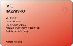 strona 1 strona 2 Strona 1 tło w kolorze czerwonym cieniowanym, w lewym górnym rogu logo Zakładu Emerytalno-Rentowego Ministerstwa Spraw Wewnętrznych i napis "ZER", w prawym górnym rogu hologram,