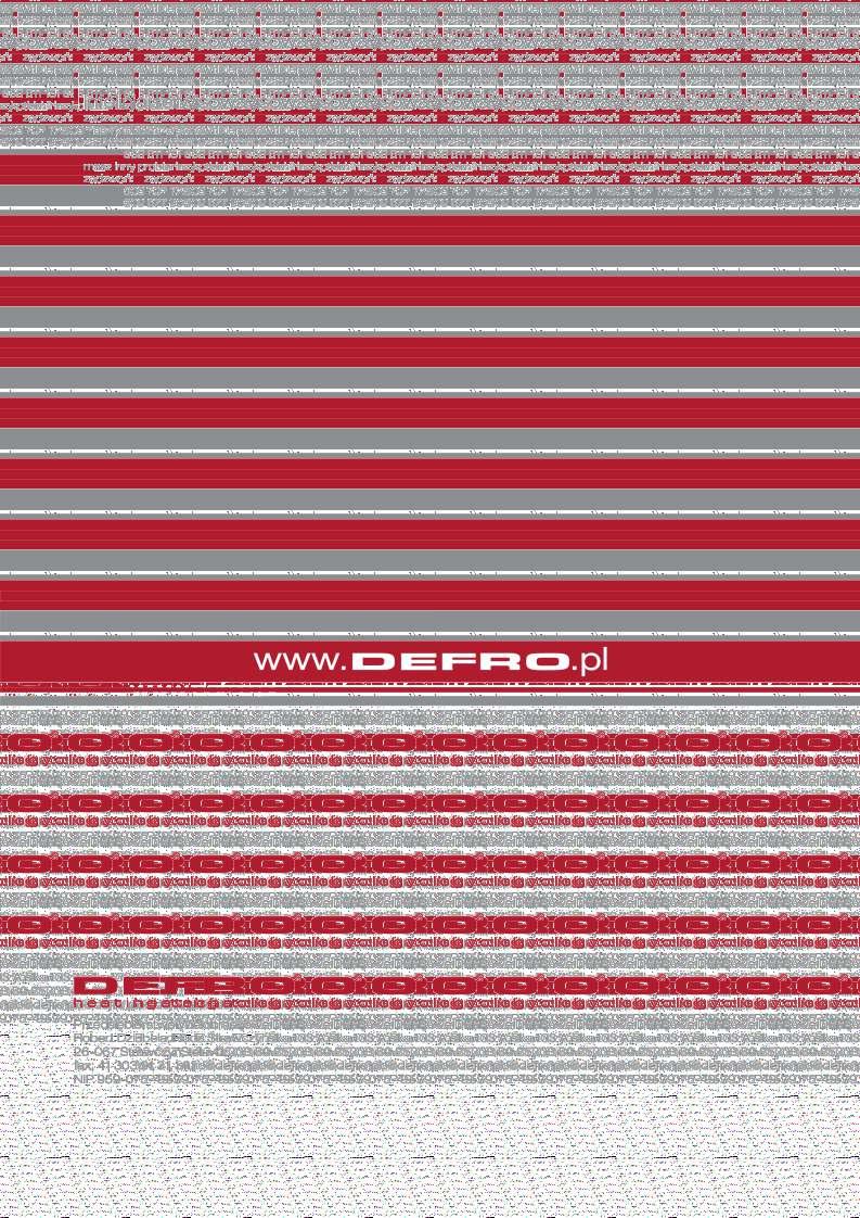 DEFRO Spółka z ograniczoną odpowiedzialnością Sp. k., 00-403 Warszawa, ul.