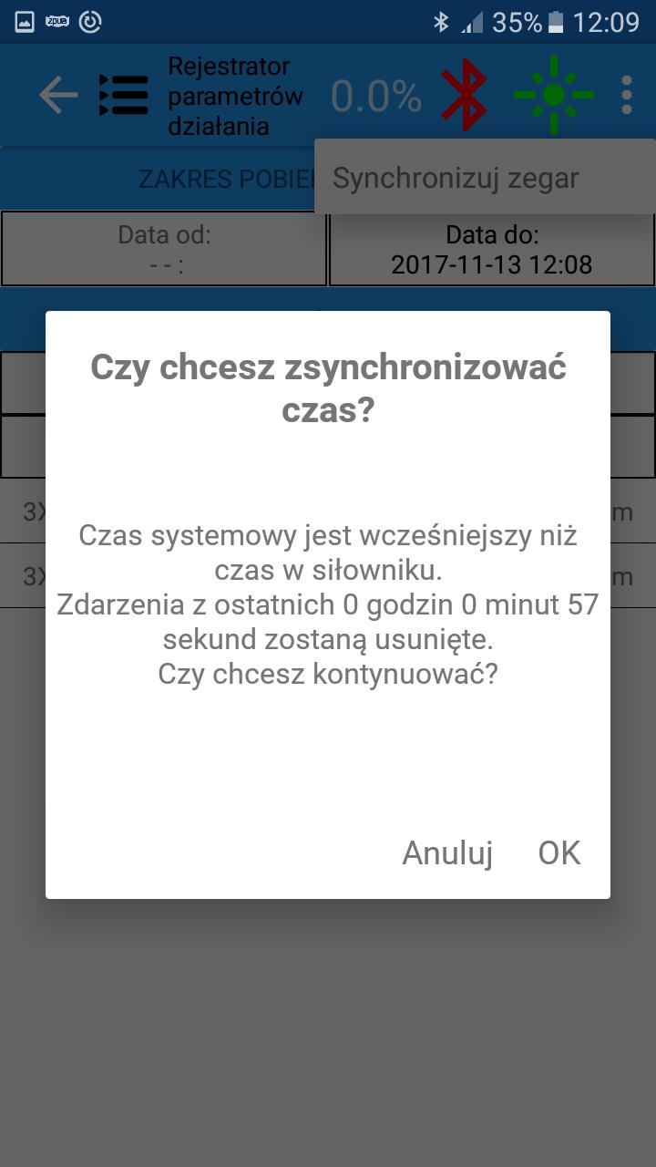 9.7.3. Synchronizacja czasu Rys. Y Rys. Z Menu kontekstowe z prawego górnego rogu jak na Rys.