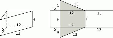 Zatem objętość bryły po wycięciu jest równa Pole powierzchni uległo następującej zmianie: wycięto dwa prostokąty o bokach 2 i 3 oraz trójkąt prostokątny, a dodano prostokąt o bokach 3 i oraz taki sam
