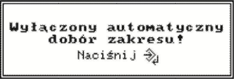 Standardowo miernik pracuje z automatycznym doborem zakresu pomiarowego. W trybie tym przełącznik obrotowy pełni rolę ogranicznika maksymalnego prądu pomiarowego przepływającego przez mierzony obiekt.
