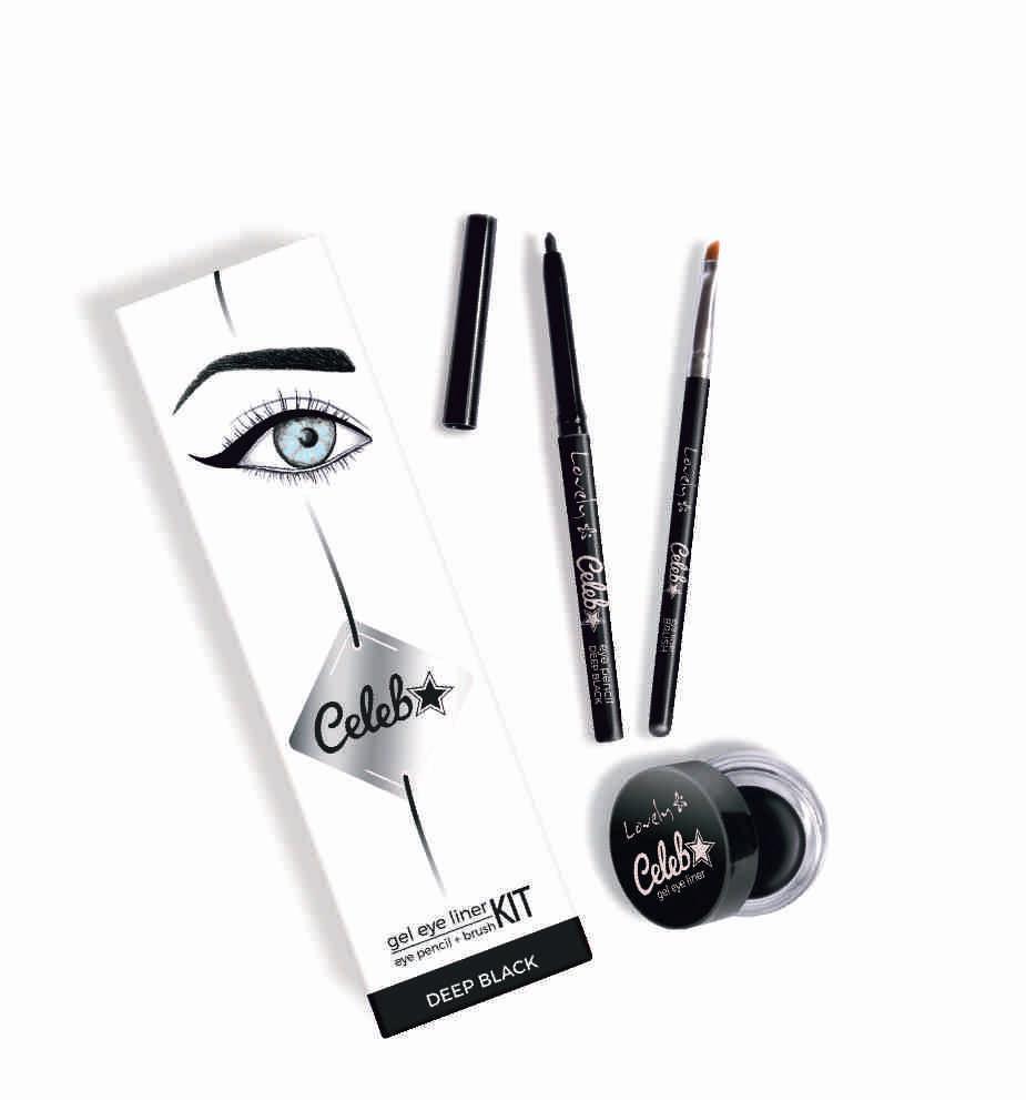 Zestaw do oczu Celeb Kit Eyeliner Insta Wings Liner Eyeliner do powiek z formułą long las ng.