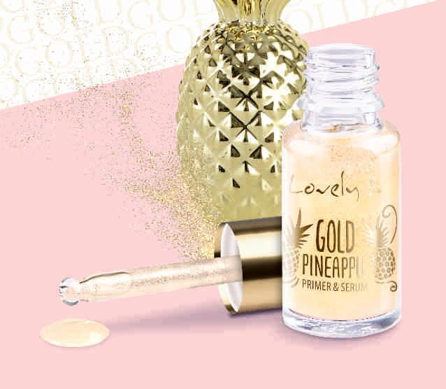 LD LD OLD OLD OLD OLD GOL G GOL G GOL G Primer & Serum GOL Gold Pineapple GOL Wielofunkcyjny primer do twarzy 2 w 1 w formie odżywczego eliksiru o zapachu ananasa.