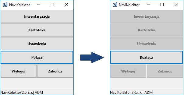 Kliknięcie podobnie jak w przypadku komputera PC spowoduje zmianę przycisku na Rozłącz co jest informacją o prawidłowo utworzonym połączeniu.