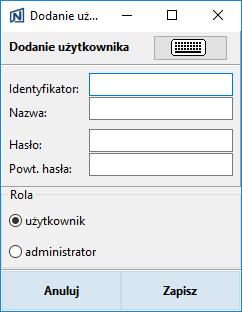 9.2 Edytowanie kartoteki użytkownika W celu zmiany danych na kartotece użytkownika należy zaznaczyć pozycję na liście a następnie kliknąć Edytuj.