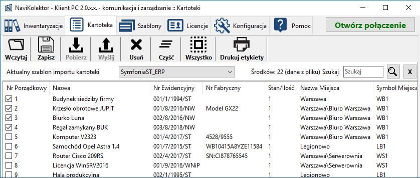 Czyść kliknięcie spowoduję usunięcie wszystkich pozycji z listy. Operacja wymaga potwierdzenia. Usuń - należy użyć w celu usunięcia wybranych pozycji z lity.