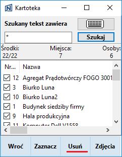 Miejsca/Symbol miejsca - pole informuje o liczbie miejsc zaimportowanych do kartoteki lub gdy parametr Symbol miejsca wymagany jest zaznaczony to informuje o liczbie symboli miejsc.