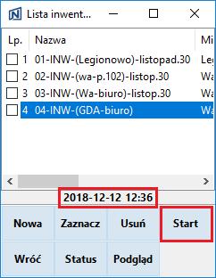 Aplikacja rozpocznie proces skanowania kodów kreskowych środków trwałych wyświetlając okno gotowości.