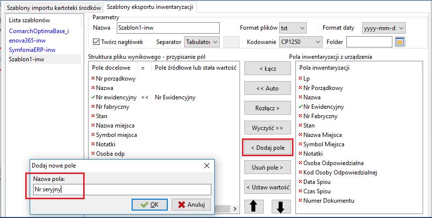 Służą do tego przyciski: Rozłącz> który anuluje połączenie wskazanej pojedynczej pary oraz przycisk Wyczyść>> za pomocą którego anulowane zostaną wszystkie przyporządkowania. 15.
