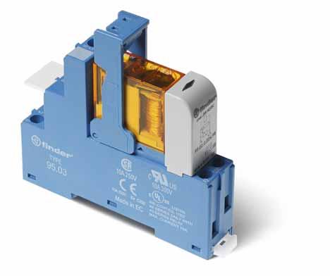 EMC - dla cewki, wskaênik zadziałania LED, obejma wyrzutnikowa Bezpieczna separacja obwodów zgodna z VDE 0106, EN 50178, EN 60204, EN 60335, 6kV (1.