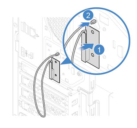 Rysunek 64. Instalowanie anteny Wi-Fi Rysunek 65. Instalowanie pokrywy tylnej anteny Wi-Fi 7. Zainstaluj z powrotem usunięte części. Wymiana części: patrz Kończenie wymiany części na stronie 48.