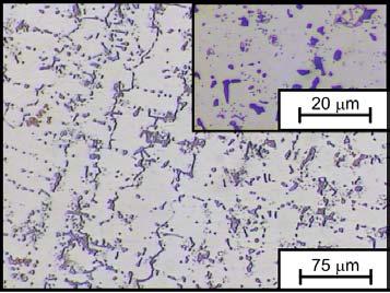 Fig. 1. Effect of annealing temperature on the middle phases volume fraction in cobalt alloy. Rysunki 2-5 ilustrują mikrostruktury stopu w stanie odlanym i wygrzanym w różnej temperaturze.