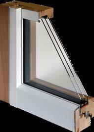 Okna drewniano-aluminiowe System profili o głębokości konstrukcji drewnianej 65/68, 75/78, 89/92