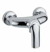 Single lever bath mixer with shower set complete of hose 150 cm, handshower and holder.