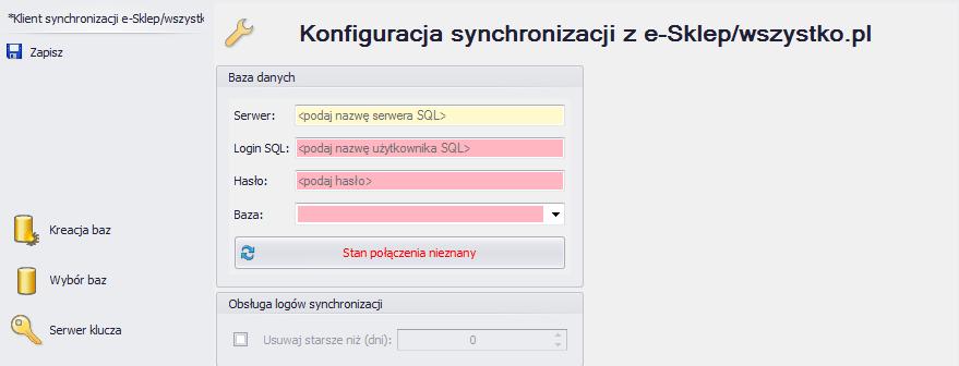 Rys. 67 Konfiguracja synchronizacji z e-sklep/wszystko.pl 5.2.
