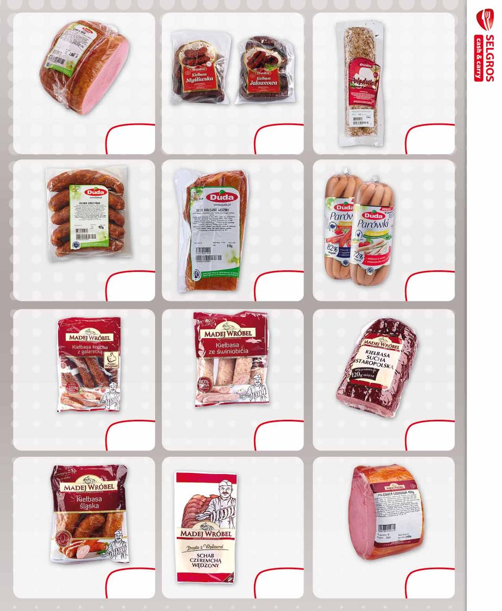 SZYNKA W SIATCE OK. 2 KG 89461768 13 z VAT 14.69 21 KIEŁBASA JAŁOWCOWA SUCHA OK. 0,8 KG, KIEŁBASA MYŚLIWSKA SUCHA OK. 0,8 KG 12562104, 12353801 21 z VAT 23.