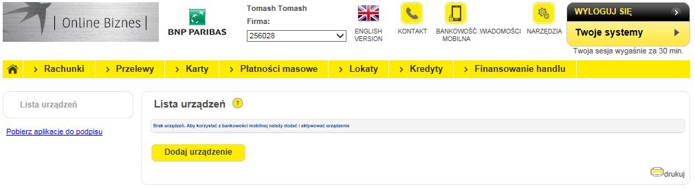 Po nadaniu uprawnień, użytkowni może przejść do aktywacji aplikacji na swoim urządzeniu mobilnym.