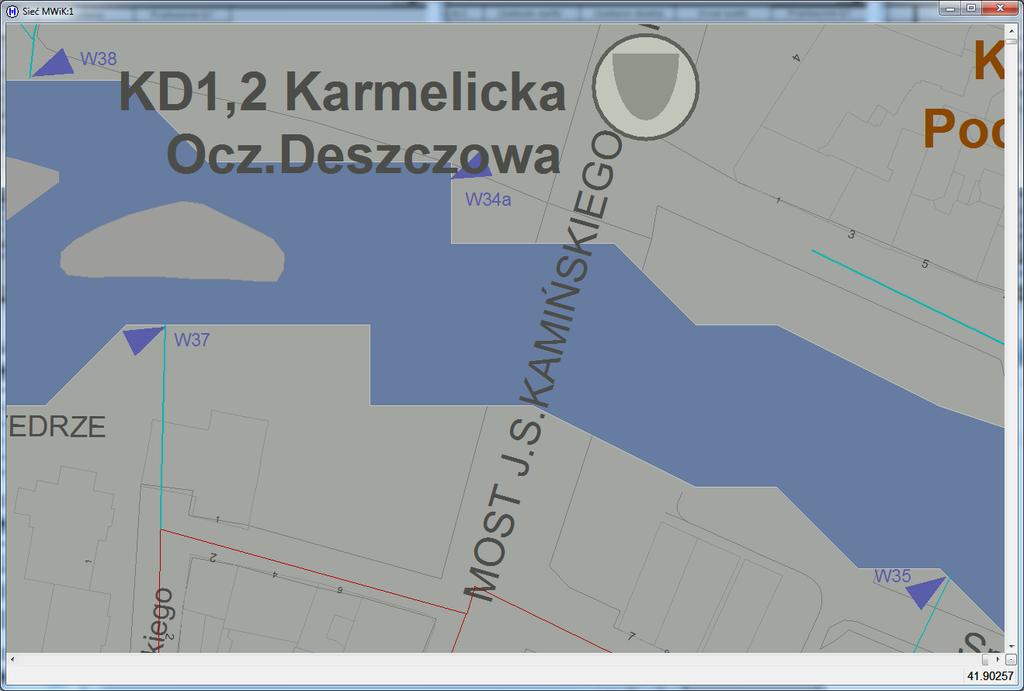 Widoczne są kanały deszczowe
