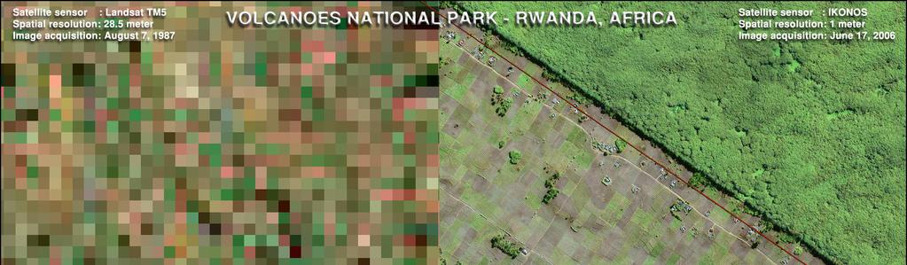 Landsat and IKONOS comparison Rozdzielczość czasowa (temporal resolution):