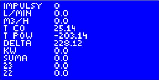 4.3.1.2 Zawór wbudowany Wybór tego widoku spowoduje, że na ekranie głównym widoczne będą parametry zaworu wbudowanego.