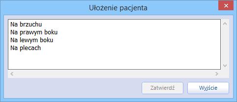 Dane w sekcji Rodzaj zabiegu podpowiadane są z okna Kw alifikacja chirurgiczna, a dane w sekcji Personel z okna O peracja/zabieg. W wersji 5.15.