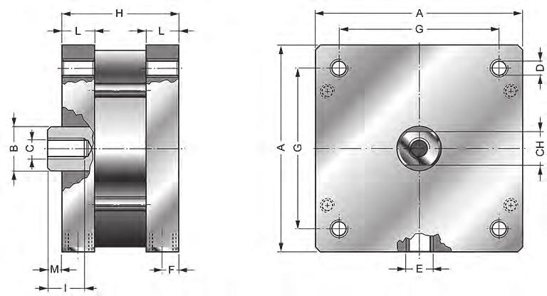 Wymiar H dla skoku - bez magnesu / z magnesem 5 10 15 20 25 30 40 50 60 80 100 125 160 20 37 42 47 52 63 68 78 88 98 118 138 - - 25 43,5 48,5 53,5 58,5 64,5 69,5 79,5 89,5 99,5 119,5 139,5 - - 32