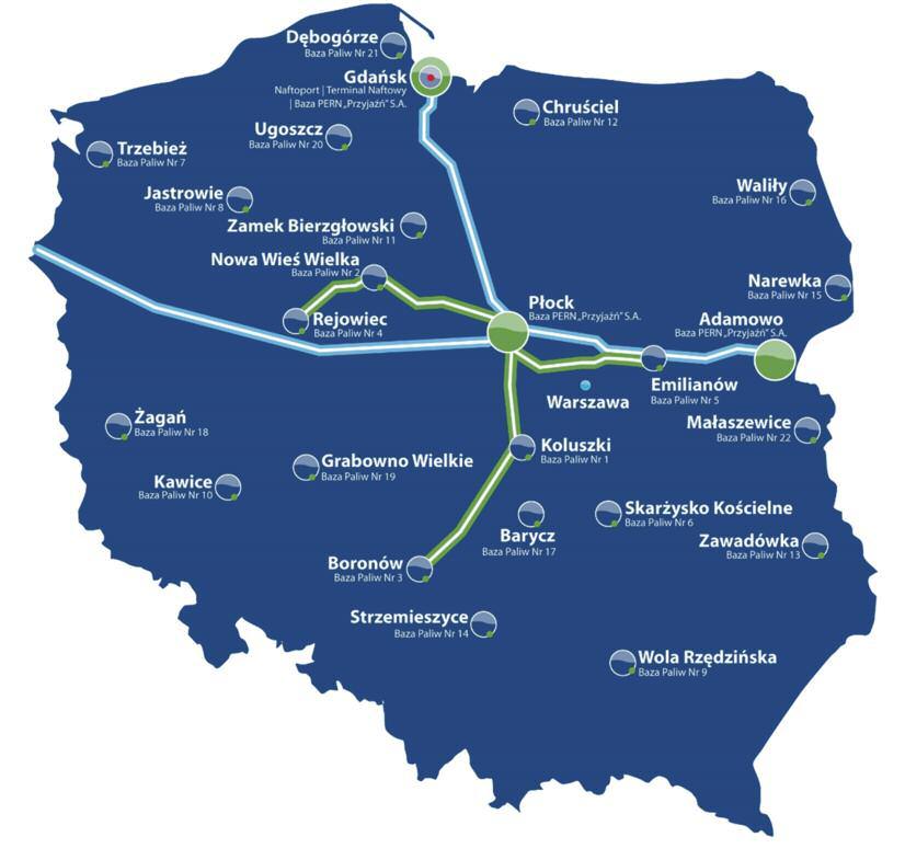 Raport roczny 2018 50 Przemysł i Handel Naftowy Wskaźnikowego, czyli minimalnego, wymaganego prawem udziału biokomponentów i innych paliw odnawialnych w ogólnej ilości paliw wprowadzanych na rynek.