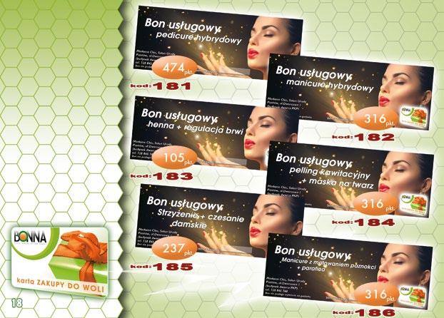 Pedicure hybrydowy kod: 181 pkt: 474 Manicure hybrydowy kod: 182 pkt: