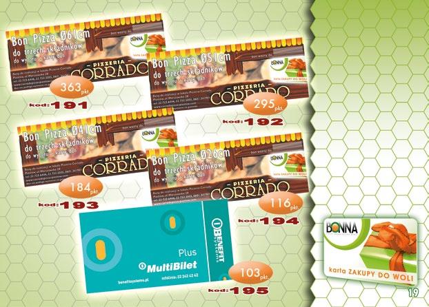 Bon Pizza Ø61cm do trzech składników kod: 191 pkt: 363 Bon