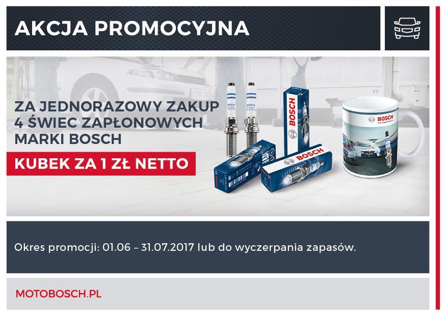 Świecie zapłonowe Bosch Za jednorazowy zakup czterech świec zapłonowych marki