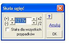 Po wybraniu opcji Odczyt ugięć będzie moŝna wybrać węzły i poznać w nich wartości ugięć i kątów obrotów. W menu pojawi się nowa opcja Stare odczyty. Będzie ona włączona.