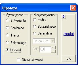Jeśli w modelu jest kilka materiałów to ten stosunek naleŝy zadać osobno dla kaŝdego materiału.