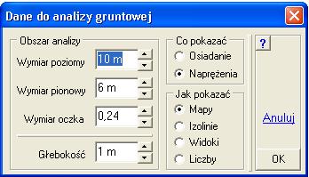 ABC wersja 6.2 53. Przycisk Grunt Przycisk Grunt pojawi się tylko w tych zadaniach, w których zadano posadowienie na podłoŝu uwarstwionym lub jednorodnym.