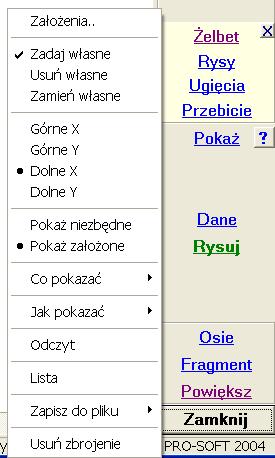 ABC wersja 6.2 Drugi włącznik Ekspertyza pozwala usunąć ograniczenia na wielkość otulenia, oraz na zbrojenie zadane.