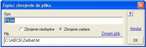 W polu ZałoŜenia moŝna uzupełnić plakietkę odczytu o: Średnice wkładki, wielkości Otulenia, gatunek Stali i jej wytrzymałość obliczeniową ( fyd ).