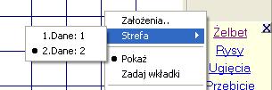 ABC wersja 6.2 54.4. Strefy róŝnego zbrojenia Jeśli model płyty pokazany jest w całości to wywołanie opcji ZałoŜenia.. pozwoli zadać nowe dane i dla nich obliczyć zbrojenie.