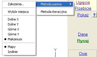 Wyniki 56. Przycisk Ugięcia Przycisk Ugięcia w polu Wymiar pozwala wyznaczyć ugięcia płyty zarysowanej.