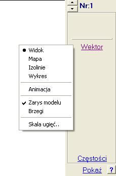 ABC wersja 6.2 61. Wyniki obliczeń dynamicznych W obliczeniach dynamicznych wyznaczane są częstości własne i odpowiadające im postacie drgań własnych zwane teŝ wektorami.