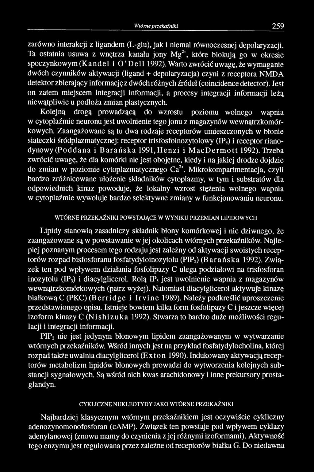 Warto zwrócić uwagę, że wymaganie dwóch czynników aktywacji (ligand + depolaryzacja) czyni z receptora NMDA detektor zbierający informację z dwóch różnych źródeł (coincidence detector).