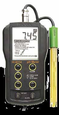 4 HI 98100 Niezawodny tester ph z wymienną elektrodą (Checker Plus) Roztwory kalibracyjne i roztwory konserwujące do elektrod - str.