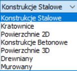 Wybierz z listy poniżej rodzaj i typ konstrukcji.