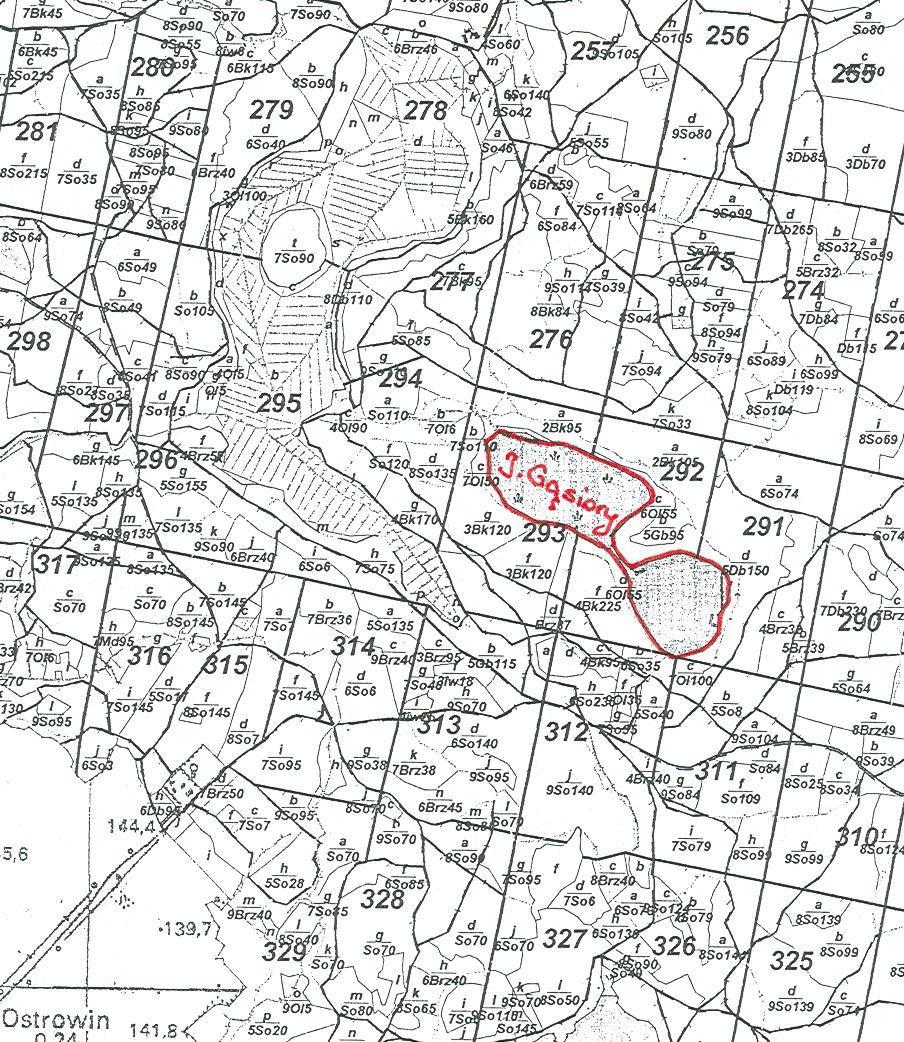 MAPA 7 UŻYTEK EKOLOGICZNY JEZIORO GĄSIORY Źródło: http://olsztyn.