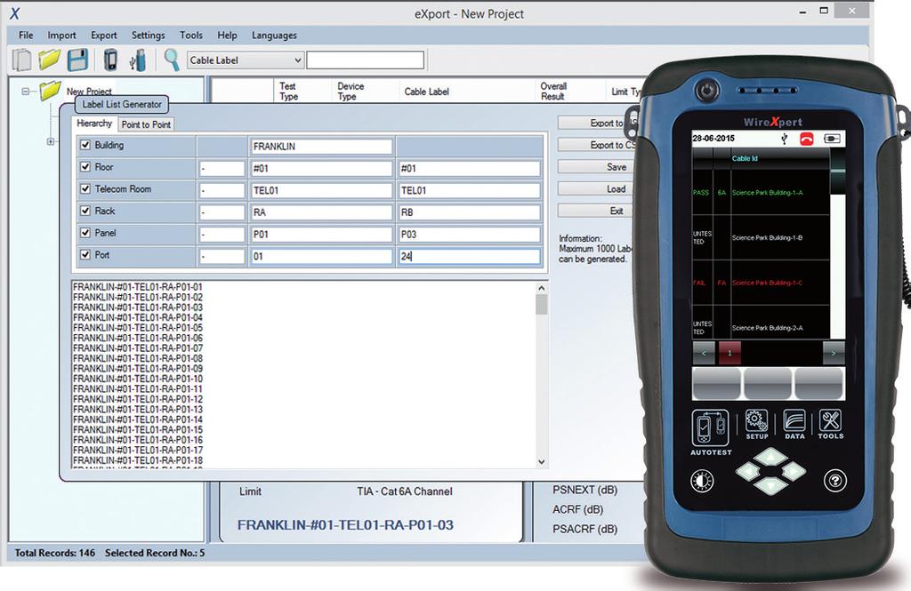 Wire 7 pert LIST BASED LABELS GENERATOR & TESTING Testowanie oparte na liście Testowanie oparte na liście (LBT) jest pierwszym na świecie rozwiązaniem dostosowanym do hierarchicznego schematu