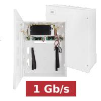 6 portów (4xPoE + 2xUPLINK); 176 264VAC; 421x535x193+14 / 380x320x65 0,5A / 2x17Ah; 5A / 12VDC PoE: 4 porty 10/100 Mb/s IEEE 802.3af/at, 52VDC; 30W/port (PoE+)/ max.