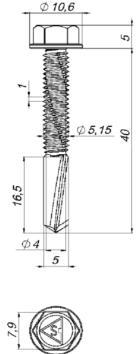 Materiały Łącznik: stal nierdzewna (1.4301) EN 10088 Bimetal Podkładka: stal nierdzewna (1.